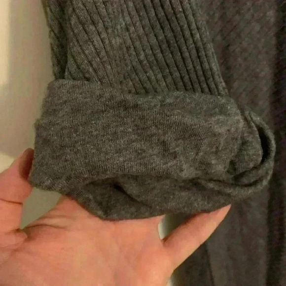 JAMES PERSE Grey Ribbed style 3/4 Sleeves Shirtdress, Womens Size 2 (medium) - Picture 4 of 8